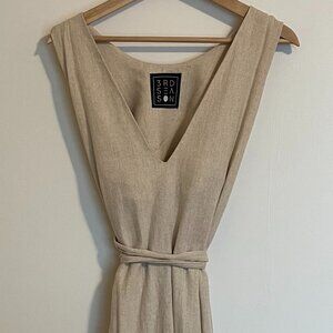 3rd Season Riviera Linen Wrap Dress